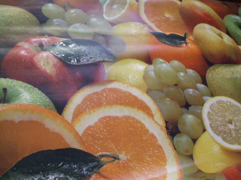 Fresh Fruity Vinyl Oilcloth Tablecloth