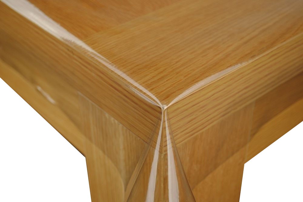 Dependable Deluxe Clear Plastic Tablecloth Protector - 70 Inch Round Heavy Vinyl Cover