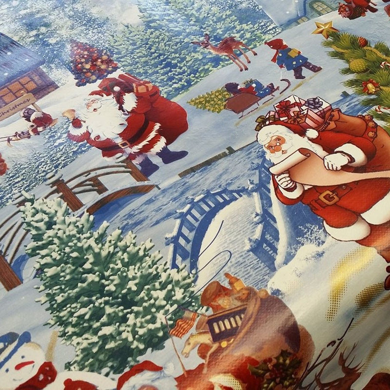 Christmas Winter Wonderland Oilcloth Tablecloth