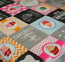 Cupcakes and Coffee Vinyl Oilcloth Tablecloth
