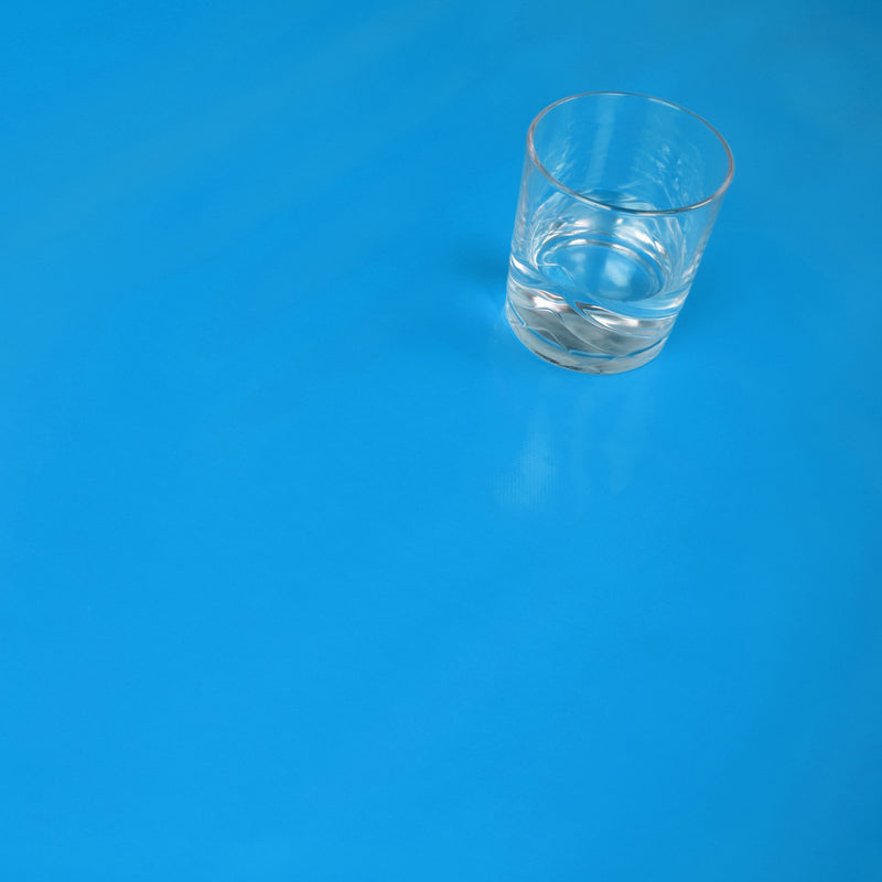 Plain Turquoise Vinyl Oilcloth Tablecloth