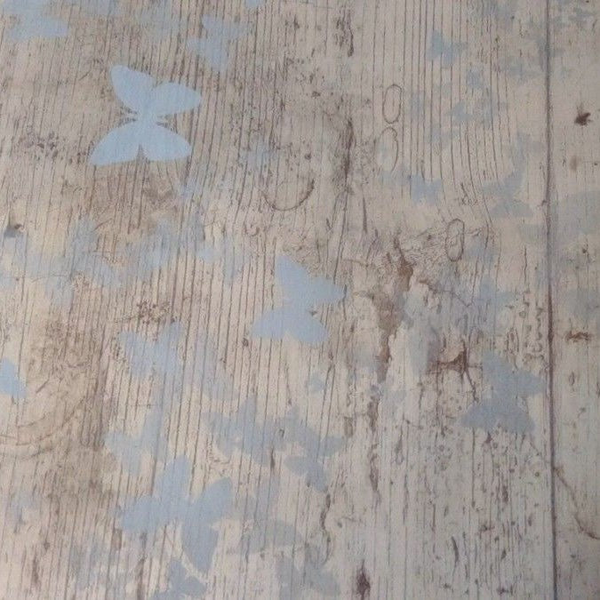 Silver Butterfly Boardwalk Vinyl Tablecloth