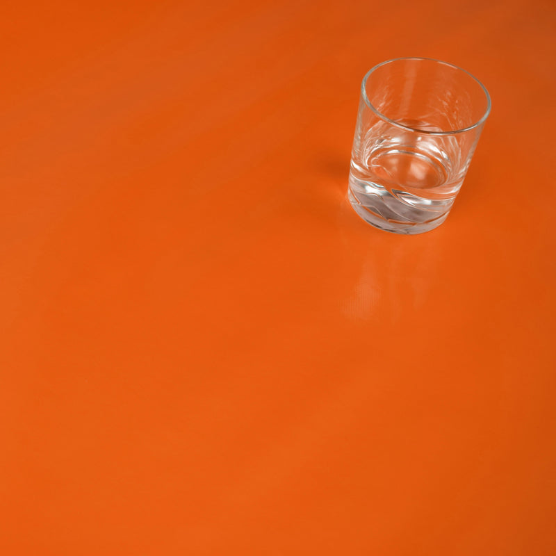 Plain Orange Smooth Vinyl Oilcloth Tablecloth