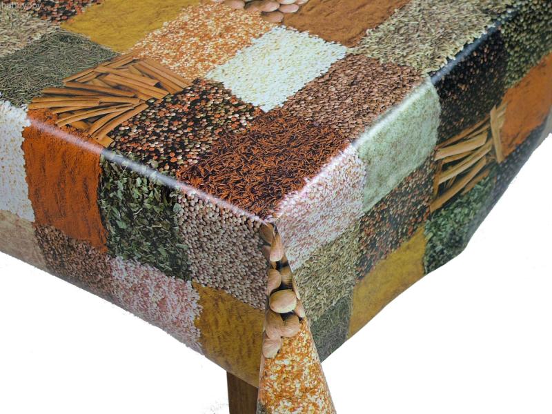 Spices Vinyl Oilcloth Tablecloth