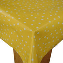 Random 5mm Yellow Polka Dot Vinyl  Tablecloth