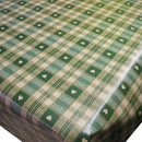 Sweetheart Check GREEN Vinyl Oilcloth Tablecloth