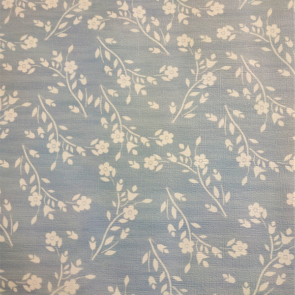 Hannah Blue Vinyl Oilcloth Tablecloth