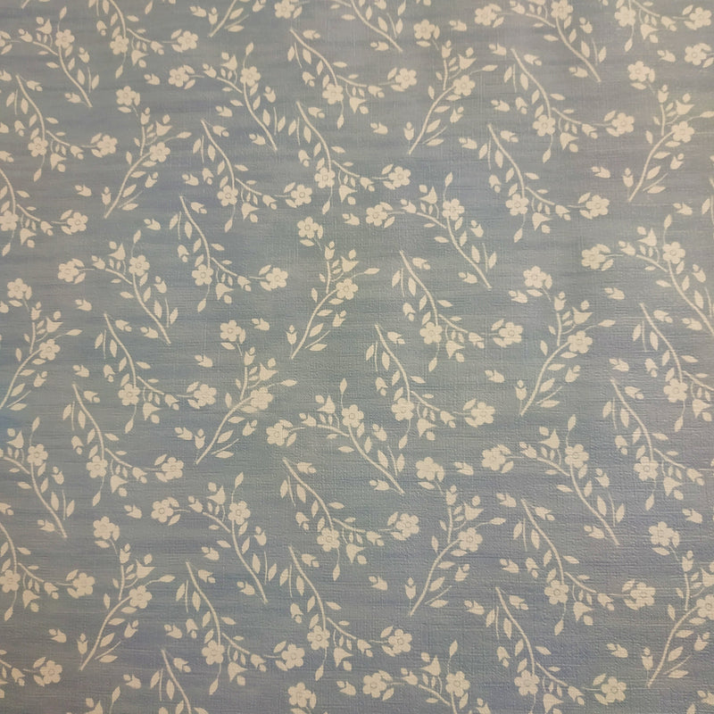 Hannah Blue Vinyl Oilcloth Tablecloth