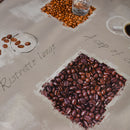 Coffee Beans Vinyl Oilcloth Tablecloth