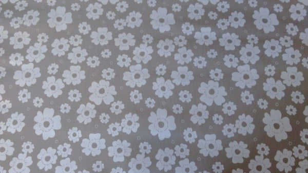 Square Wipe Clean Tablecloth Vinyl PVC 140cm x 140cm Polly Grey
