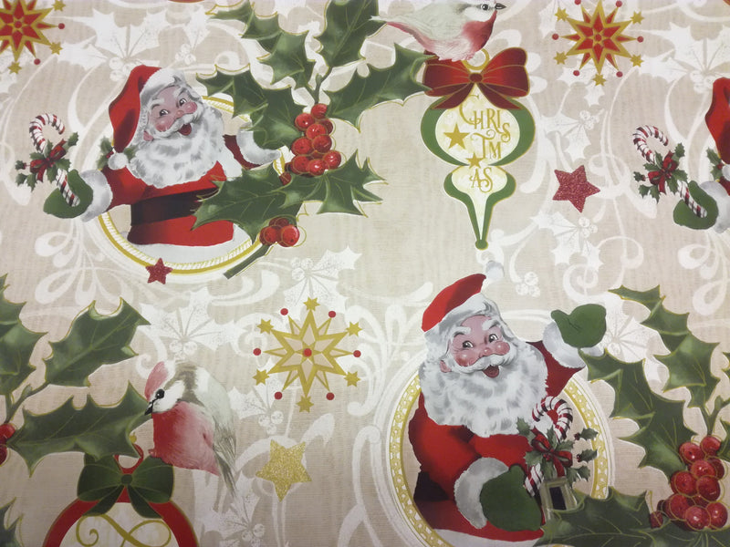 It's Christmas  Vinyl Oilcloth Tablecloth
