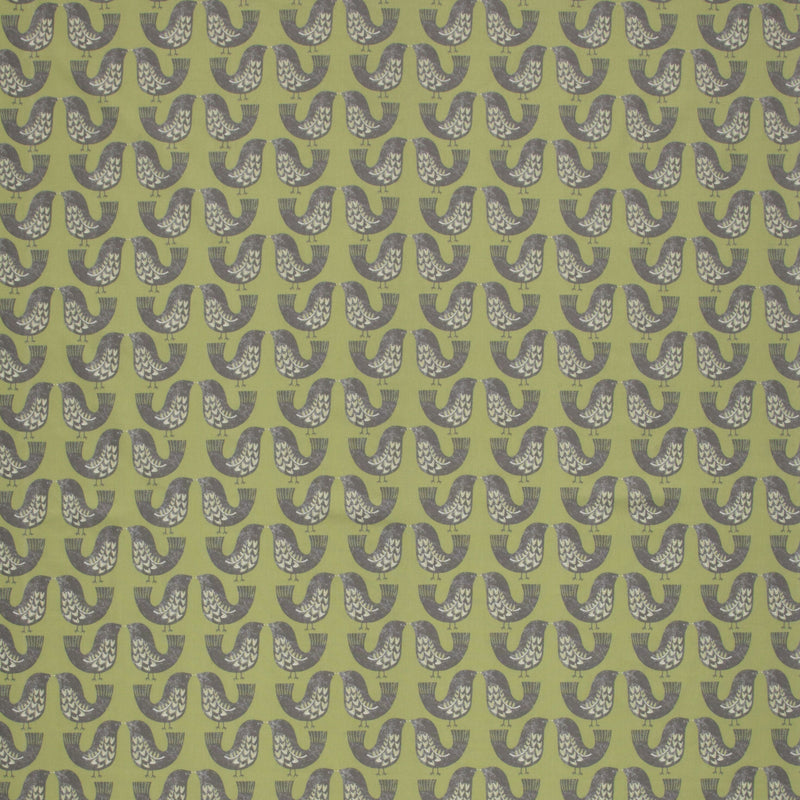 Round PVC Tablecloth Scandi Birds Kiwi Oilcloth 132cm SMD I-Liv