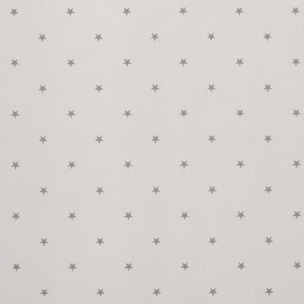 Round PVC Tablecloth Etoile Stars Grey Oilcloth 132cm