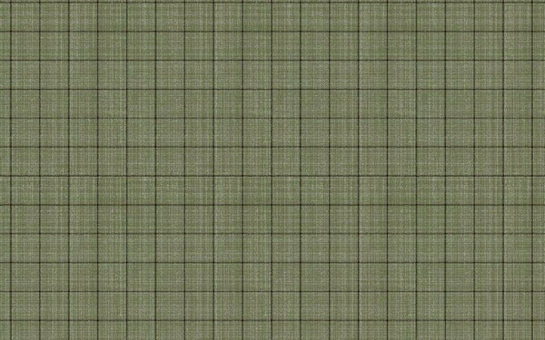 Green with Grey Line Overcheck Vinyl Oilcloth Tablecloth