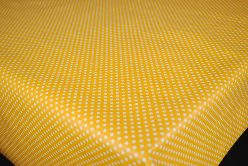 Itsy Yellow Dotty Spot PVC Wipe Clean Tablecloth