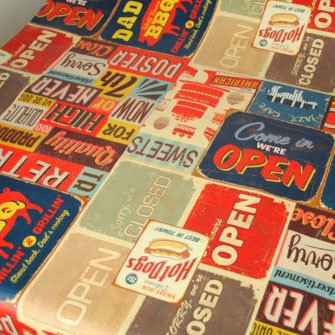 New American Diner PVC Vinyl Wipe Clean Tablecloth 100cm x 140cm Warehouse Clearance