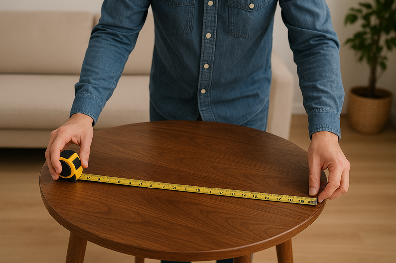 measuring of round table