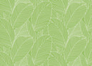 Rainforest Leaves Green Vinyl Oilcloth Tablecloth