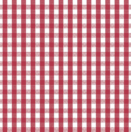 Wine Gingham Check Vinyl Oilcloth Tablecloth