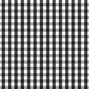 Black Medium Gingham Check  PVC Vinyl Tablecloth Roll 20 Metres x 140cm Full Roll