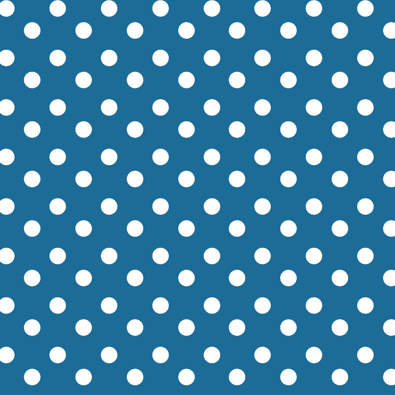 Teal Smartie Spot Vinyl Tablecloth Roll 20 Metres x 140cm Full Roll