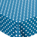 Teal Smartie Spot Vinyl Tablecloth Roll 20 Metres x 140cm Full Roll