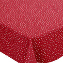 Random Red Polka Dot Vinyl Tablecloth