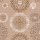 Mandala Beige PVC Vinyl Wipe Clean Tablecloth  110cm x 130cm Warehouse Clearance