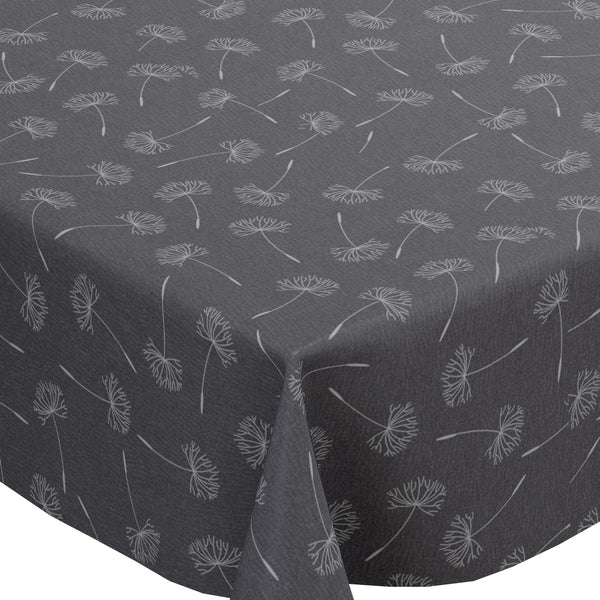 Megan Slate PVC Vinyl Wipe Clean Tablecloth  130cm x 140cm Warehouse Clearance
