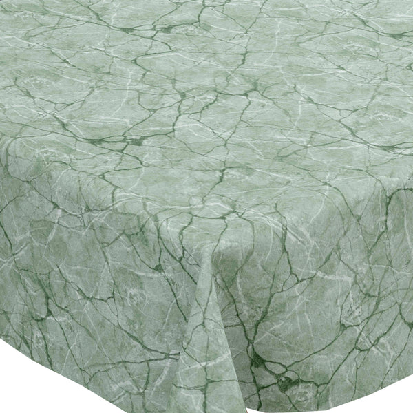 Sage Green Granite Effect PVC Tablecloth 20 Metres Roll