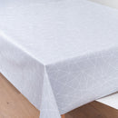Crackle Grey PVC Vinyl Wipe Clean Tablecloth  120cm x 140cm Warehouse Clearance