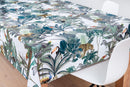 Jungle Animals Toucan Parrot Cheetah Vinyl Oilcloth Tablecloth