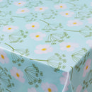 Flowers and Sprigs on Duckegg Vinyl Tablecloth