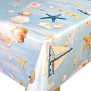 Seaside Beach Fun Vinyl Oilcloth Tablecloth