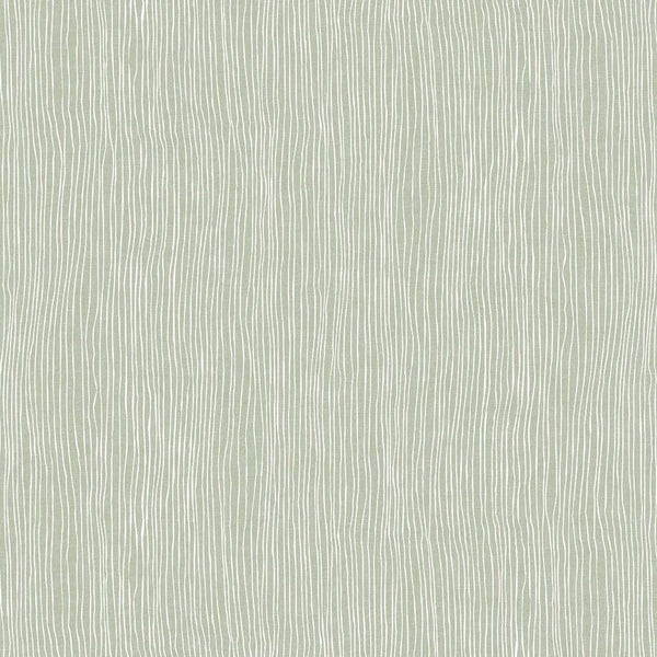 Wavy Lines on Sage Green Linen Effect Vinyl Oilcloth Tablecloth