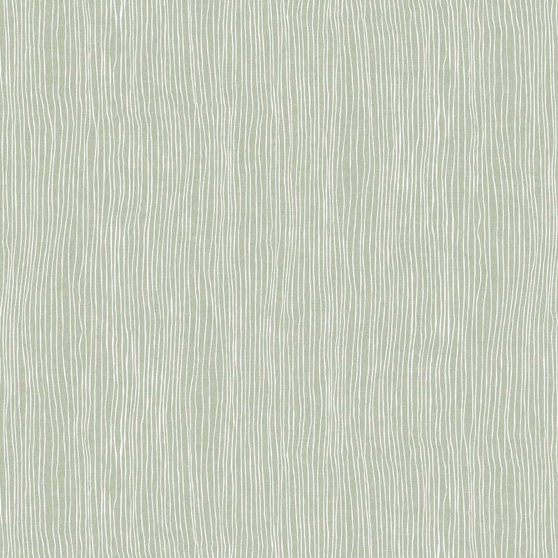 Wavy Lines on Sage Green Linen Effect Vinyl Oilcloth Tablecloth