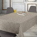 Taupe Floral Sprig Vinyl Oilcloth Tablecloth