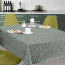 Green Floral Sprig Vinyl Oilcloth Tablecloth