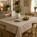 Driftwood Taupe Linen Effect Tex Vinyl Oilcloth Tablecloth