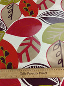 Malina Summer Leaves Wine and Olive Oilcloth Tablecloth