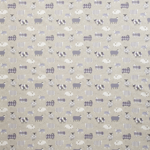 Baa Baa Lavender Oilcloth Tablecloth 80cm x 132cm - Warehouse Clearance