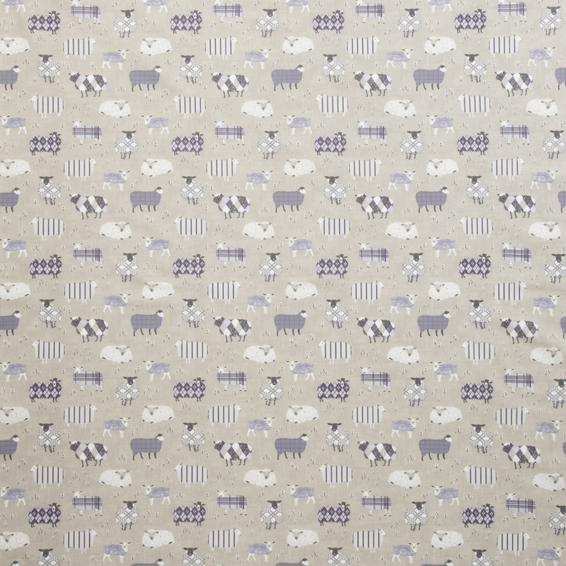 Baa Baa Lavender Oilcloth Tablecloth 80cm x 132cm - Warehouse Clearance