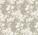Chelsea Flowers on Taupe Tex Vinyl Oilcloth Tablecloth