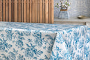 Charlotte Blue Tex Vinyl Oilcloth Tablecloth