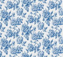Charlotte Blue Tex Flowers PVC Vinyl Wipe Clean Tablecloth  80cm x 140cm Warehouse Clearance