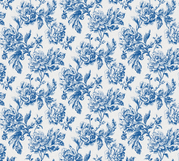Charlotte Blue Tex Vinyl Oilcloth Tablecloth