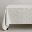 Small Flowers on Grey Vinyl Oilcloth Tablecloth