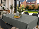 Country Forest Green Linen Effect Vinyl Oilcloth Tablecloth