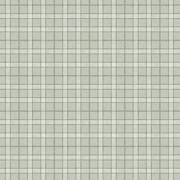 Woven Green Check Vinyl Oilcloth Tablecloth