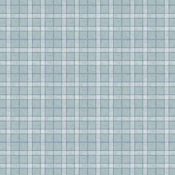 Duckegg Blue Woven Check Vinyl Oilcloth Tablecloth